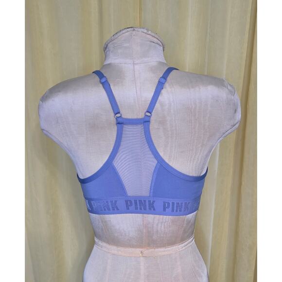 VICTORIA'S SECRET PINK snowflake Ultimate Lightly Lined Sports Bra Size Medium - Picture 2 of 6